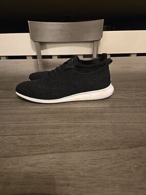 Cole Haan Black Knit Sneakers with White Sole